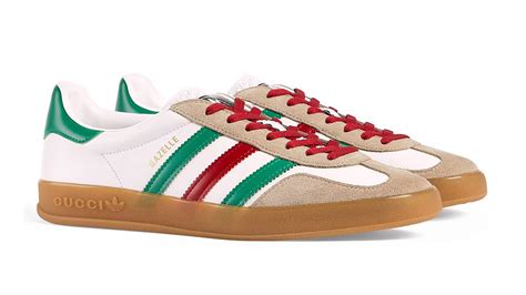 gucci adidas gazelle white|adidas gucci gazelle trainers.